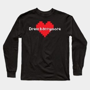 Drew barrymore -> pixel art style Long Sleeve T-Shirt